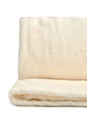 Plush Flannel Fleece Blanket - Super Soft Throw in Cream - Image 4