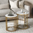 Coffee Table Set 45W x 45D x 55Hcm Gold Tone - Photo 2