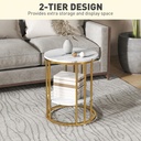 Coffee Table Set 45W x 45D x 55Hcm Gold Tone - Photo 5