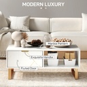 Coffee Table 100W x 50D x 40Hcm White - Photo 4