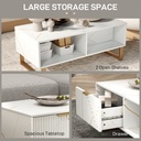 Coffee Table 100W x 50D x 40Hcm White - Photo 5