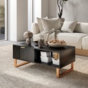Coffee Table 100W x 50D x 40Hcm Black - Photo 2