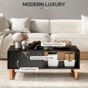 Coffee Table 100W x 50D x 40Hcm Black - Photo 4