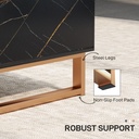 Coffee Table 100W x 50D x 40Hcm Black - Photo 6