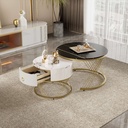 Elegant Nesting Coffee Table Set, Black - Photo 4