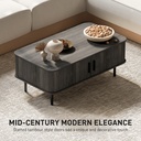 HOMCOM Coffee Table with Storage Grey Wood-Effect - Photo 4