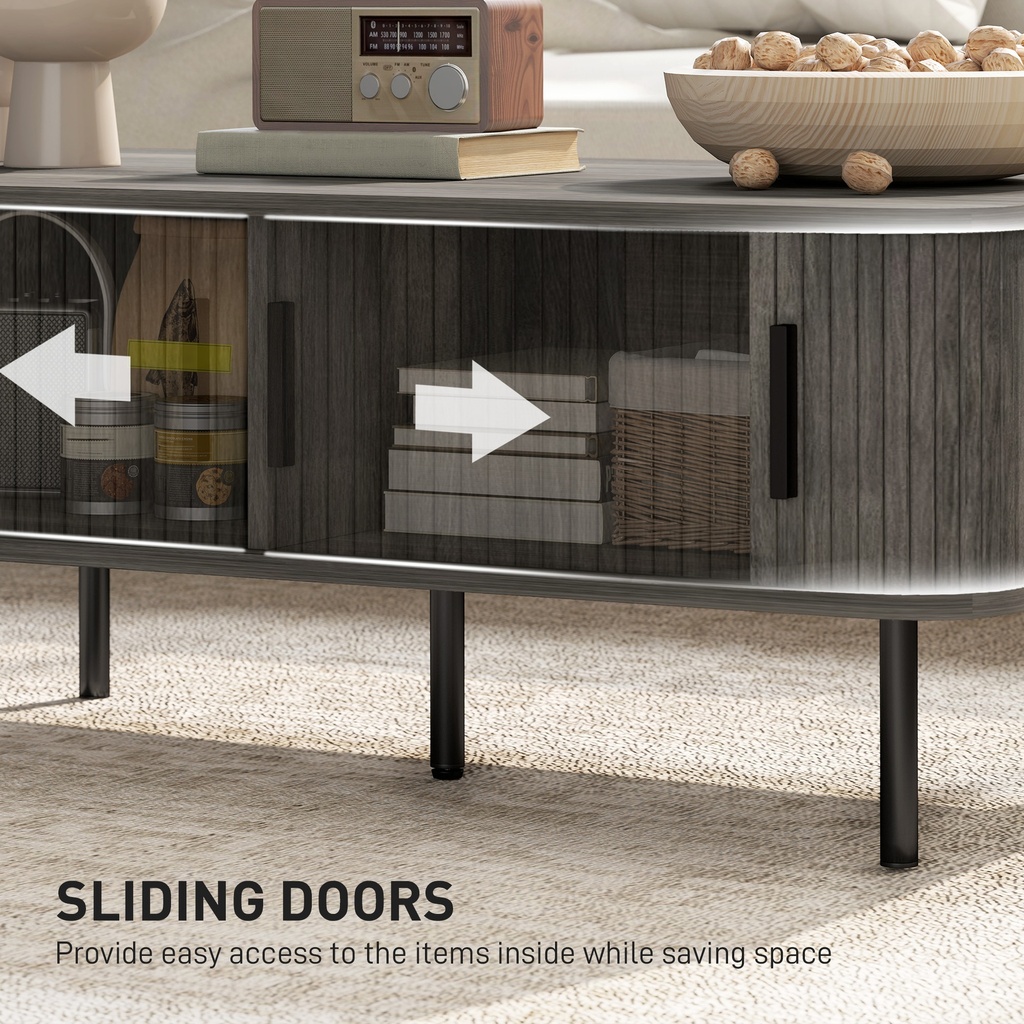 HOMCOM Coffee Table with Storage Grey Wood-Effect - Photo 5