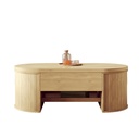 Lift-Top Coffee Table with Height-Adjustable Lift-Up Tabletop, 110L x 55.5W x 40H cm, Wood - Photo 2