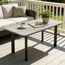 Outsunny Garden Coffee Table Metal Frame Grey - Photo 2