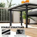 Outsunny Garden Coffee Table Metal Frame Grey - Photo 6