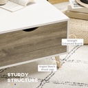 HOMCOM Coffee Table Modern with Storage Shelves & Drawers White - Photo 6
