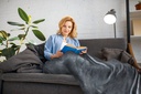 Plush Flannel Fleece Blanket - Super Soft Throw in Charcoal - Image 8