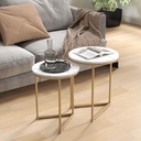 Coffee Table Set 45W x 45D x 55Hcm Gold Tone - Photo 2