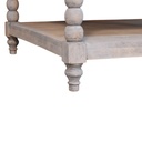Solid Mango Wood Coffee Table with Open Storage Slot, Beige - Photo 5