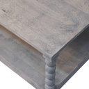 Solid Mango Wood Coffee Table with Open Storage Slot, Beige - Photo 6
