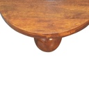 Solid Mango Wood Centre Table with Sculptural Central Ball Base, Brown - Photo 6