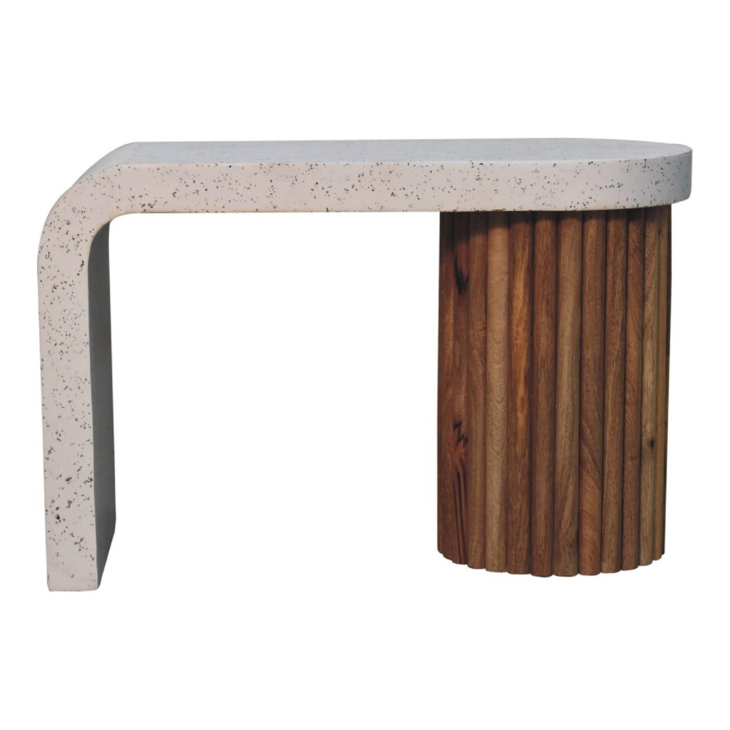 Solid Mango Wood Coffee Table with Artisan Finish, Brown - Photo 2