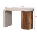 Solid Mango Wood Coffee Table with Artisan Finish, Brown - Photo 3