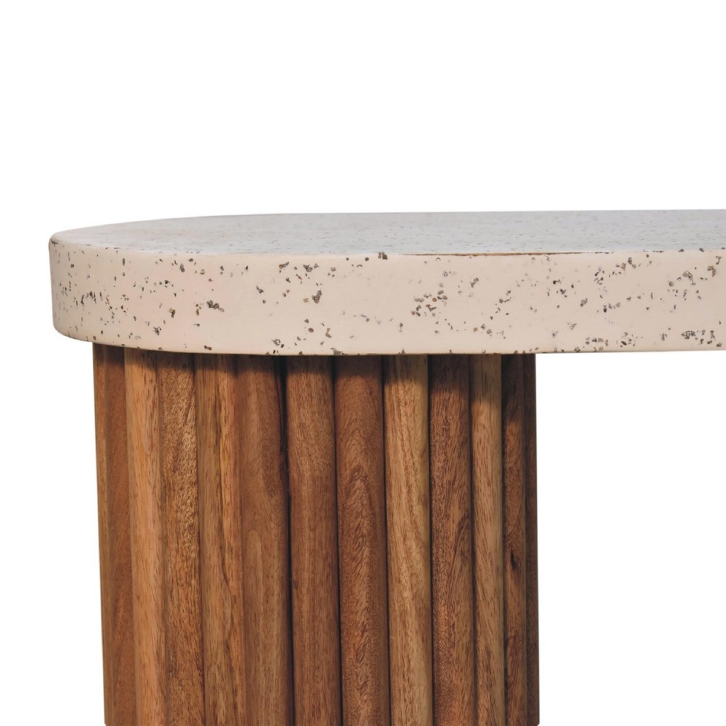 Solid Mango Wood Coffee Table with Artisan Finish, Brown - Photo 5