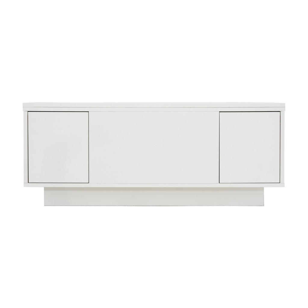 Lift-Up Coffee Table With 2 Doors, White - Photo 2