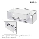 High-Gloss Coffee Table with a Drawer and Semi-Open Storage, 100L x 50W x 31H cm, White - Photo 3