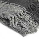 Comfy Check - Recycled Cotton Throw in Charcoal - Image 2