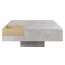 Modern Marble Design Coffee Table with Storage Box, Grey - Photo 2