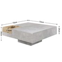 Modern Marble Design Coffee Table with Storage Box, Grey - Photo 3