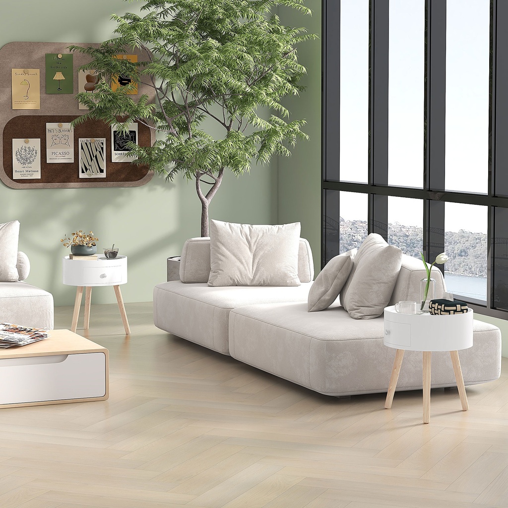 Coffee Table 38 x 38 x 45 cm White - Photo 2