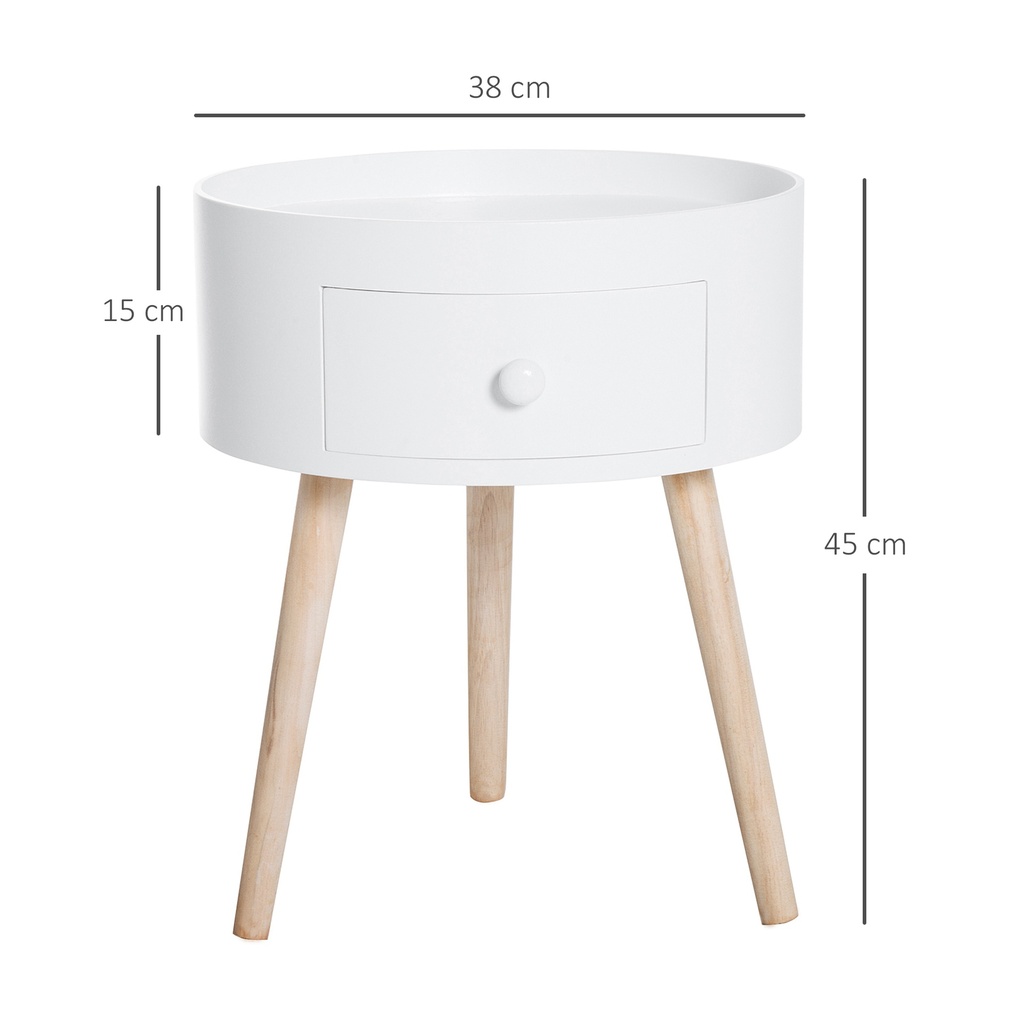 Coffee Table 38 x 38 x 45 cm White - Photo 3