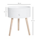 Coffee Table 38 x 38 x 45 cm White - Photo 3