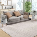 HOMCOM 3-Tier Round Coffee Table Set of 2 with Storage White - Photo 2