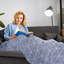 Geo Diamond - Recycled Cotton Throw in Navy - Image 3