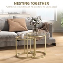 Coffee Table Set 50L x 50W x 50.5H cm Clear - Photo 4