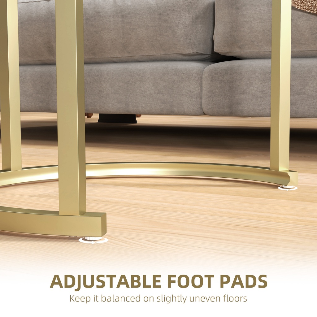 Coffee Table Set 50L x 50W x 50.5H cm Clear - Photo 6