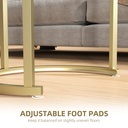 Coffee Table Set 50L x 50W x 50.5H cm Clear - Photo 6