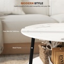 Coffee Table 80W x 80D x 45H cm White - Photo 5