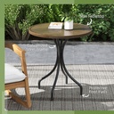 Garden Table 66cm x 66cm x 71.5Hcm Brown Wood Grain - Photo 5