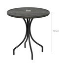 Garden Table 66cm x 66cm x 71.5Hcm Grey Wood Grain - Photo 3