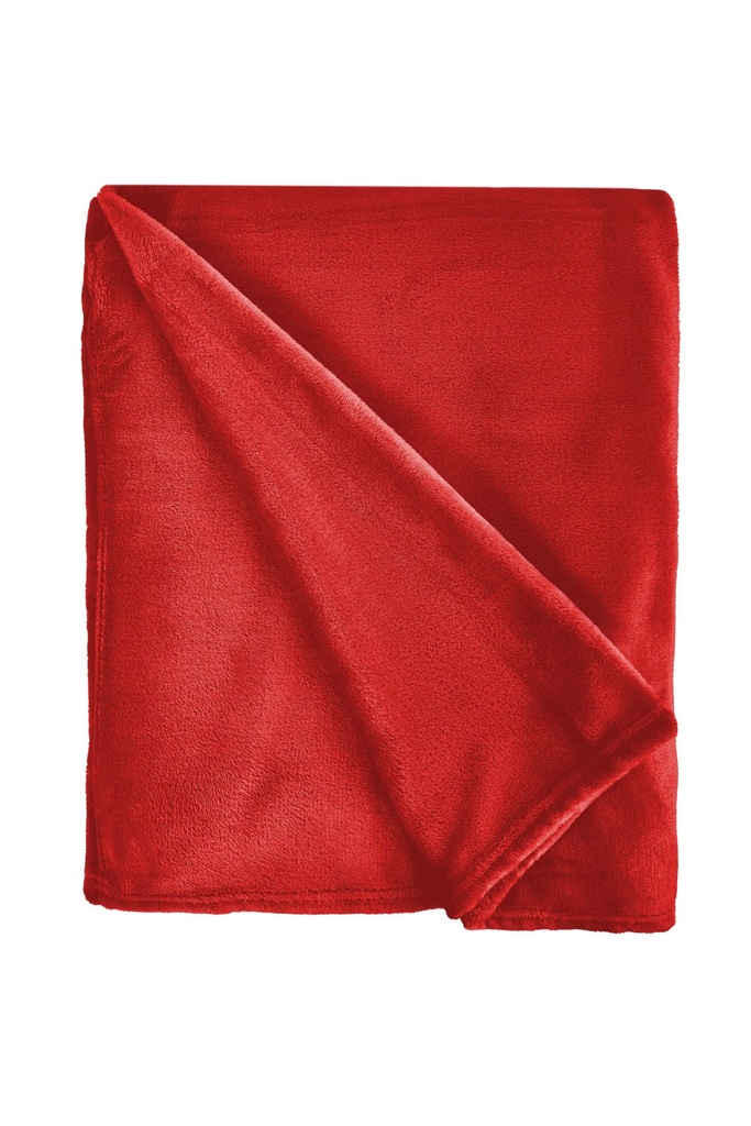 Plush Flannel Fleece Blanket - Super Soft Throw in Red - Image 2