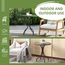 Garden Table 66cm x 66cm x 71.5Hcm Grey Wood Grain - Photo 6