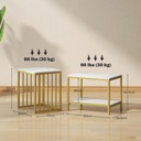 Coffee Table Set 45cmx40cmx52cm Gold Tone - Photo 3