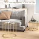 Coffee Table Set 50W x 50D x 50Hcm Gold Tone - Photo 5