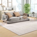 HOMCOM Round Coffee Table Set of 2 Wood Legs White - Photo 2