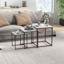 HOMCOM Nest of 3 Tables Marble Effect Finish - Photo 2