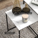 HOMCOM Nest of 3 Tables Marble Effect Finish - Photo 5