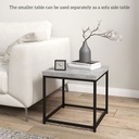 HOMCOM Nesting Coffee Tables Set Thick Tabletop Grey - Photo 5