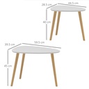Side Table Set 59.5cmx39.5cmx45cm Light Grey - Photo 3
