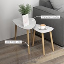 Side Table Set 59.5cmx39.5cmx45cm Light Grey - Photo 5
