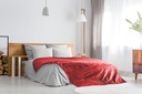 Plush Flannel Fleece Blanket - Super Soft Throw in Red - Image 7